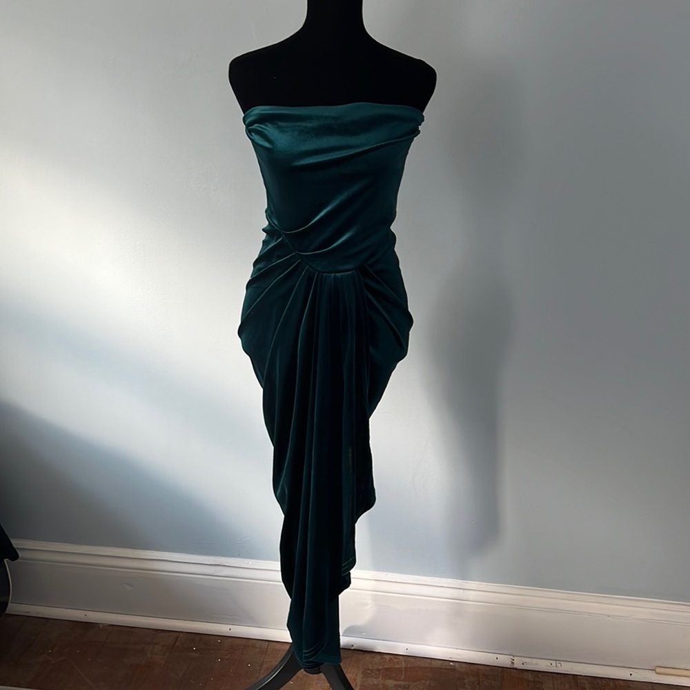 Velvet green dress